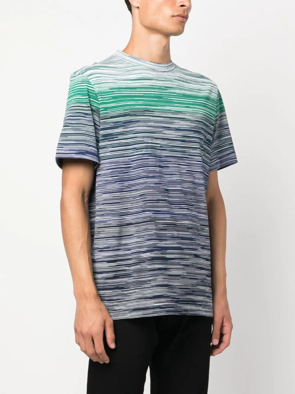 Shop Missoni Gradient-effect Striped Cotton T-shirt