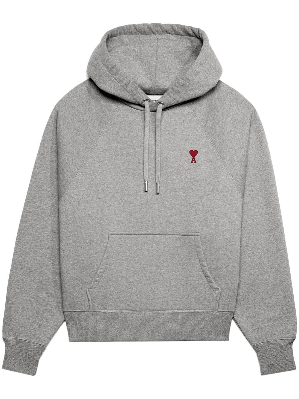 Shop Ami Alexandre Mattiussi Logo-embroidered Organic-cotton Hoodie