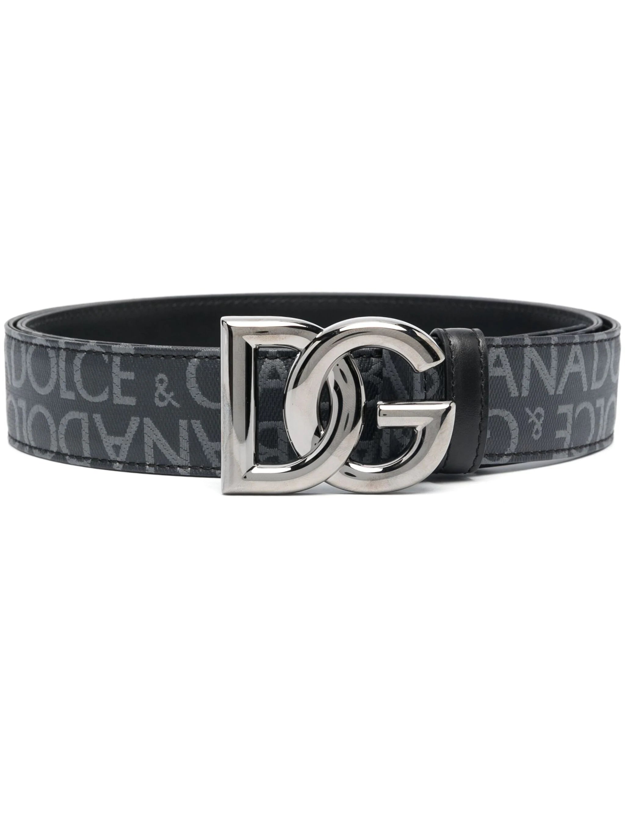 Shop Dolce & Gabbana Logo-buckle Leather Belt