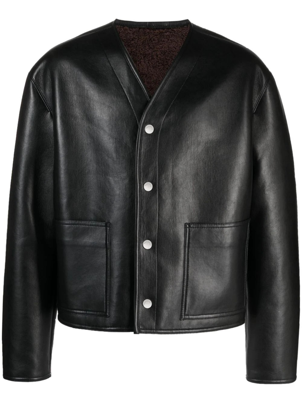 Shop Nanushka Faux-leather Bomber Jacket