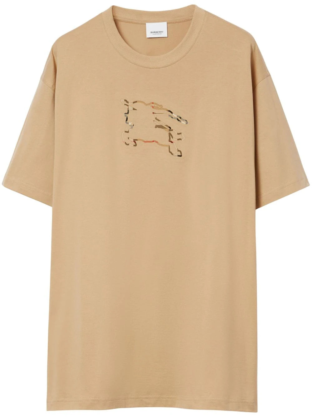 Shop Burberry Equestrian Knight-motif Cotton T-shirt