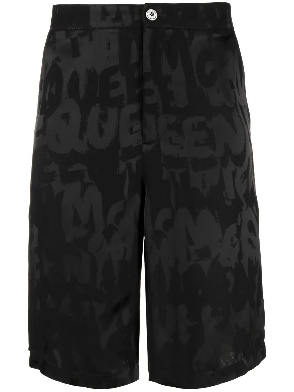 Shop Alexander Mcqueen Graffiti Logo-jacquard Shorts