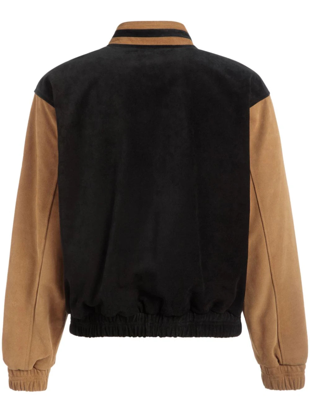 Shop Bally Emblem Logo-patch Suede Bomber Jacket