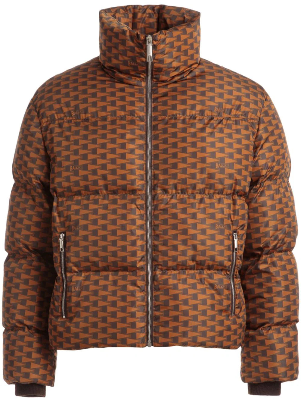 Shop Bally Geometric-print Padded Jacket