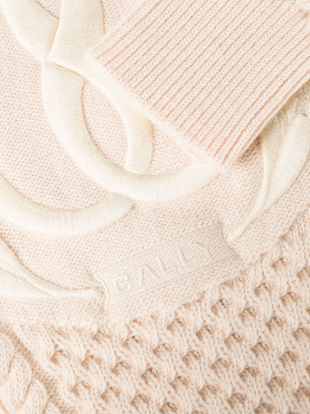 Shop Bally Intarsia-knit Logo Wool Jumper