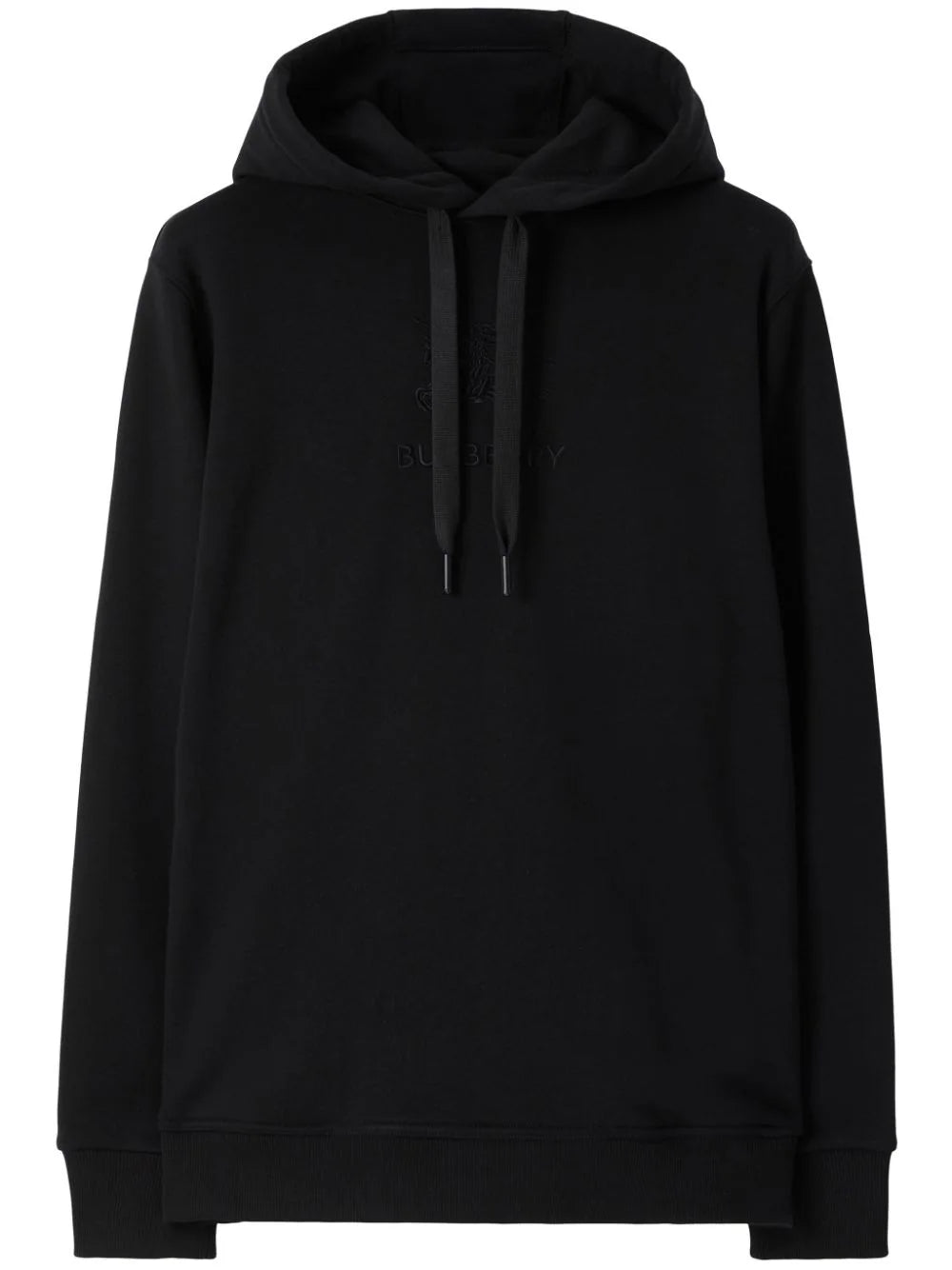 Shop Burberry Ekd-embroidered Cotton Hoodie