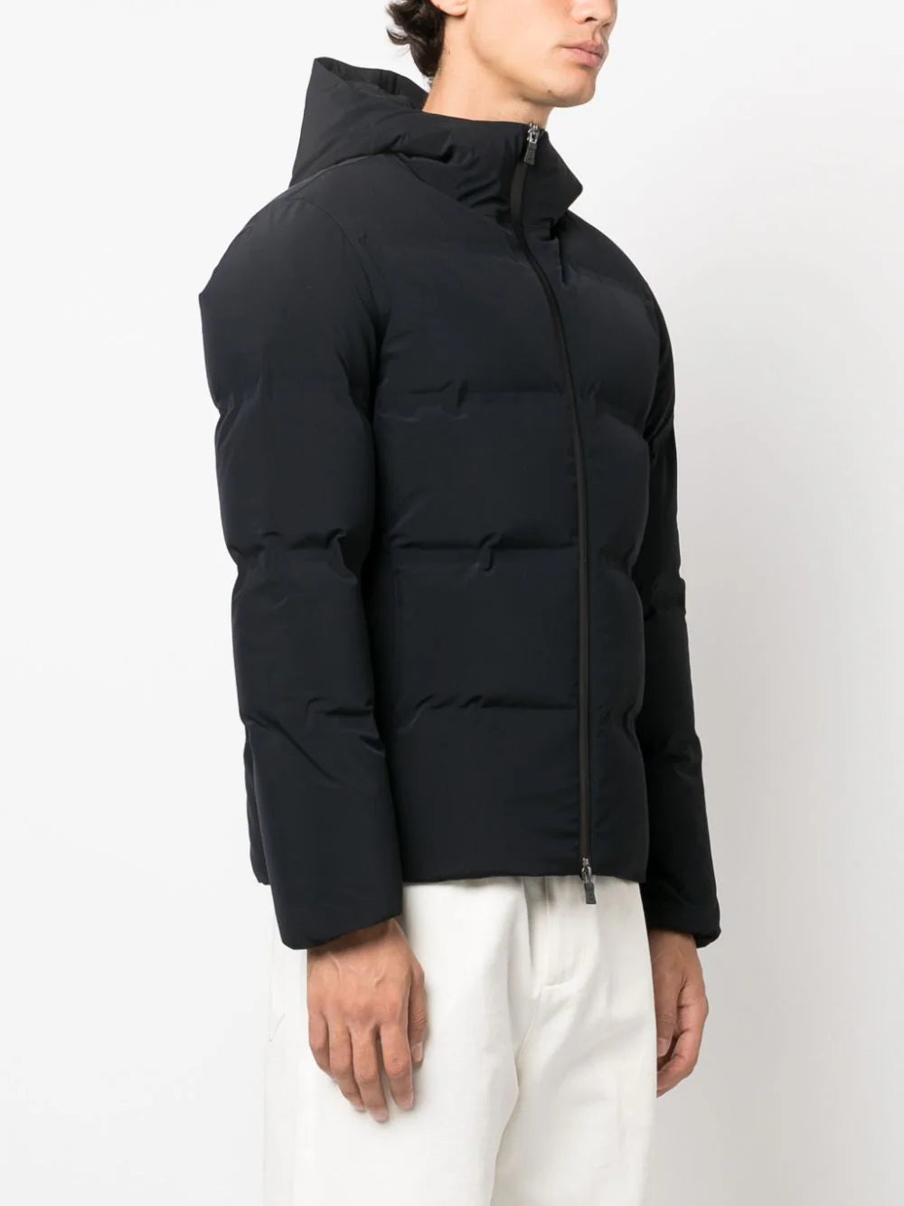 Shop Herno High-neck Padded Hooded Jacket