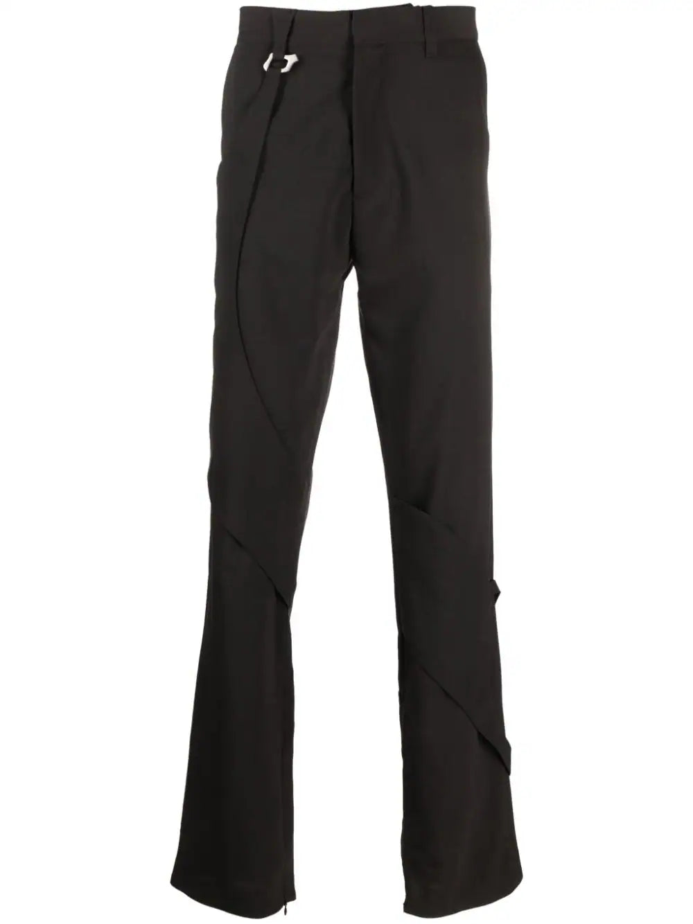 Shop Heliot Emil Layered-effect Straight-leg Trousers