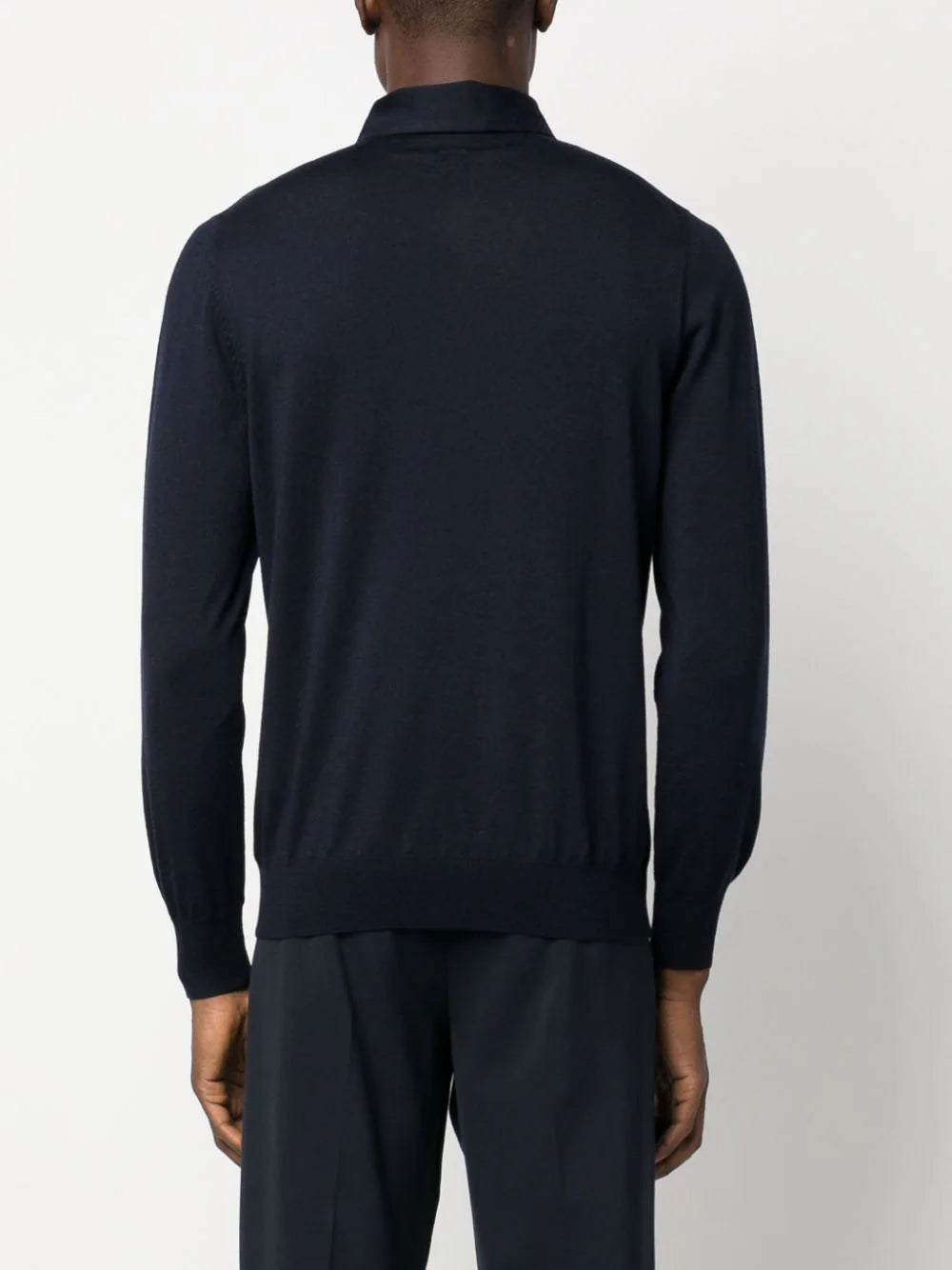 Shop Lardini Fine-knit Wool Polo Shirt