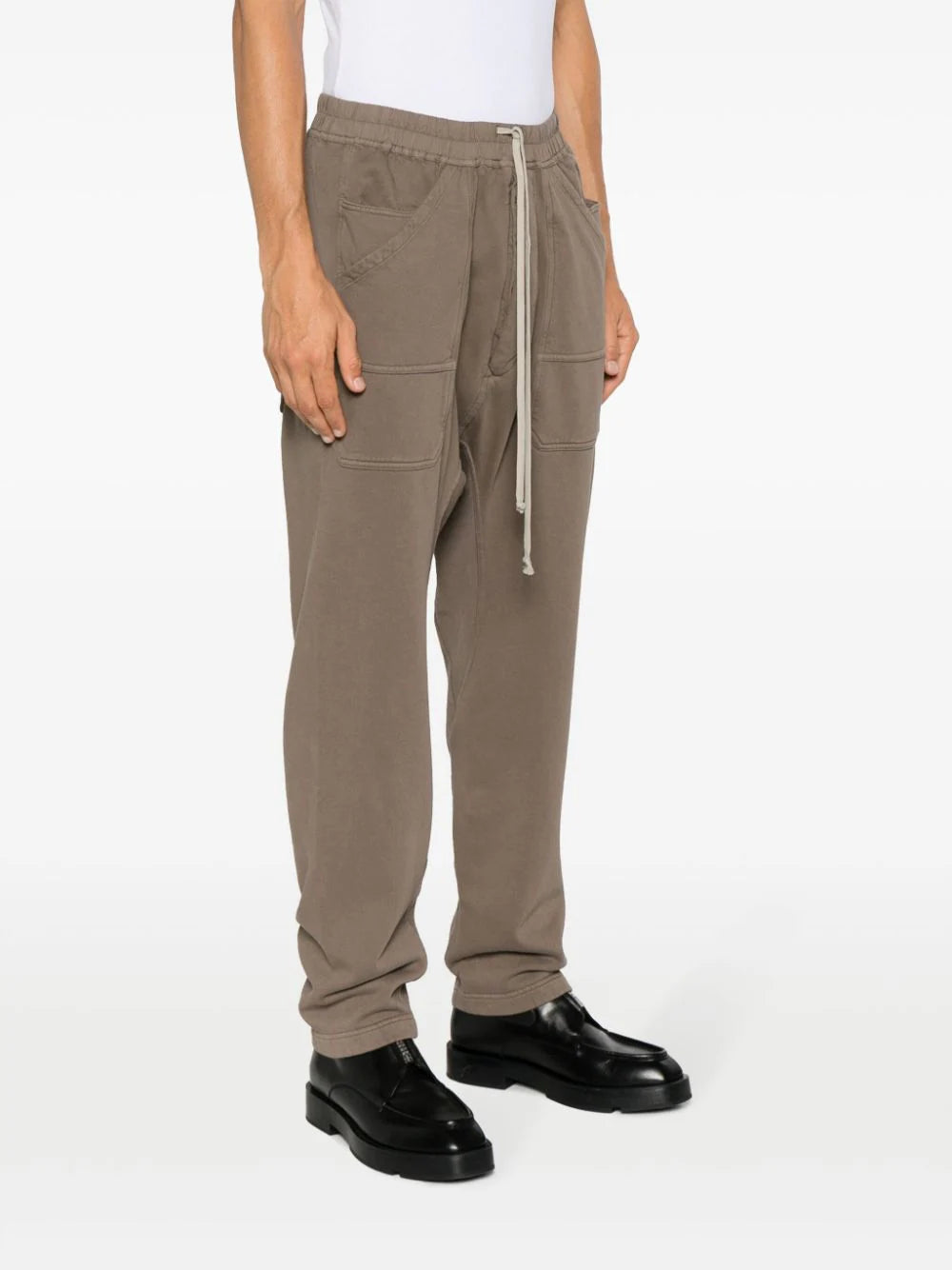 Shop Rick Owens Drkshdw Drawstring-waist Drop-crotch Trousers