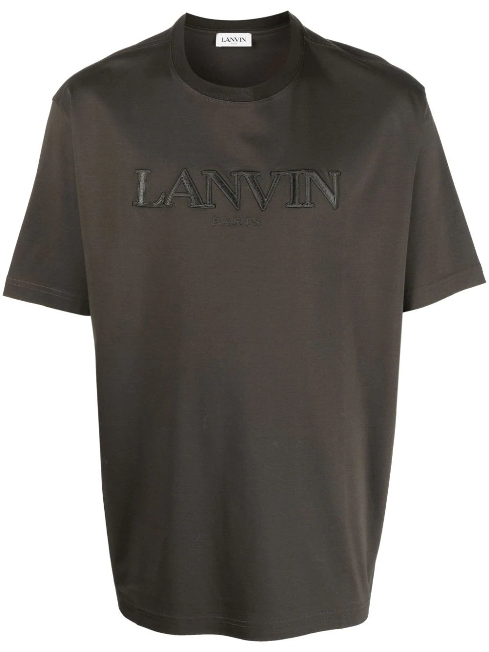 Shop Lanvin Logo-embroidered Cotton T-shirt