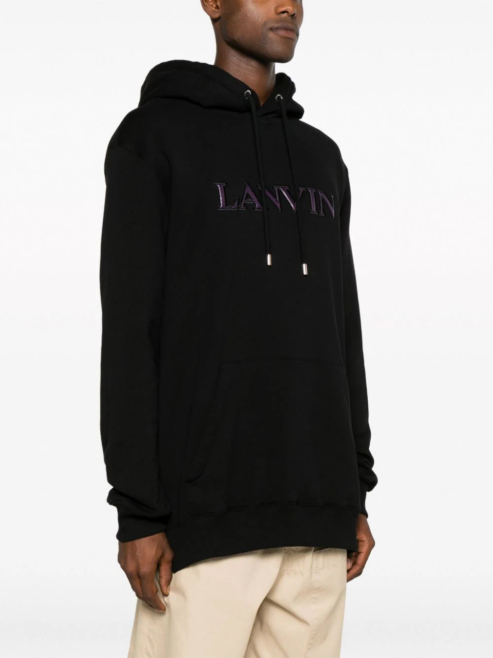 Shop Lanvin Logo-appliqué Cotton Hoodie