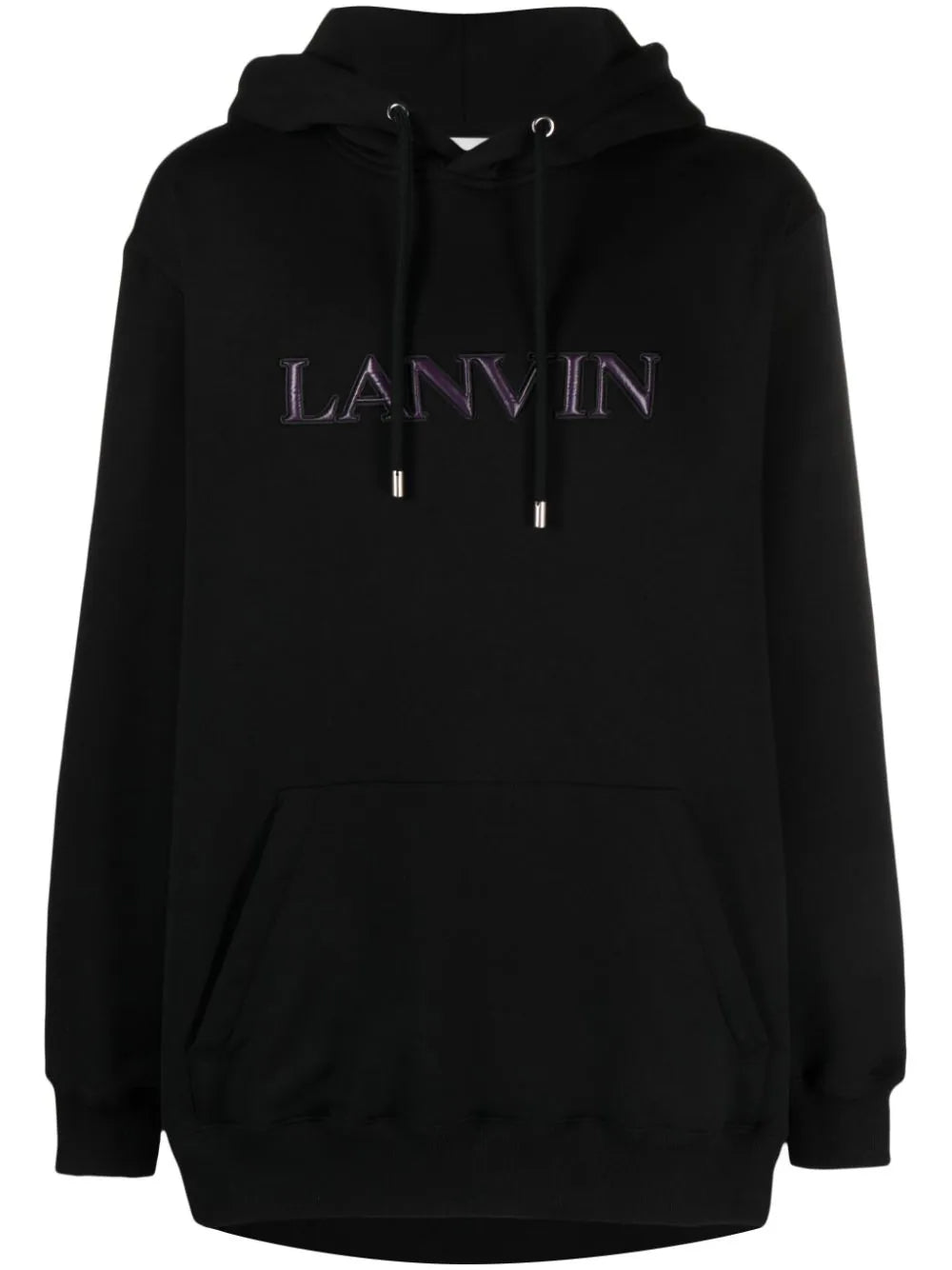Shop Lanvin Logo-appliqué Cotton Hoodie