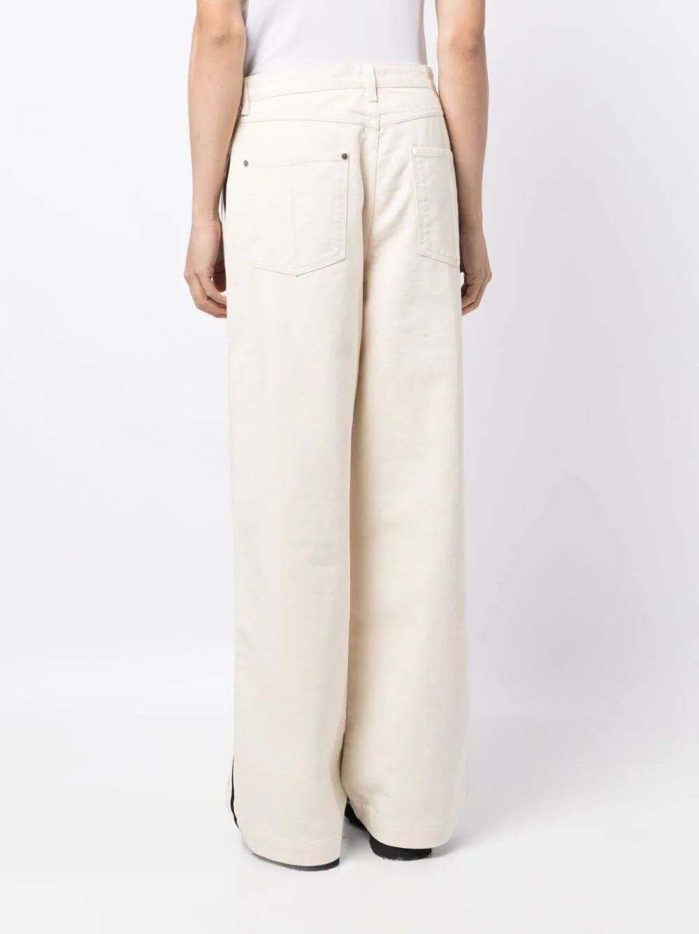 Shop Peter Do High Rise Wide Leg Jeans