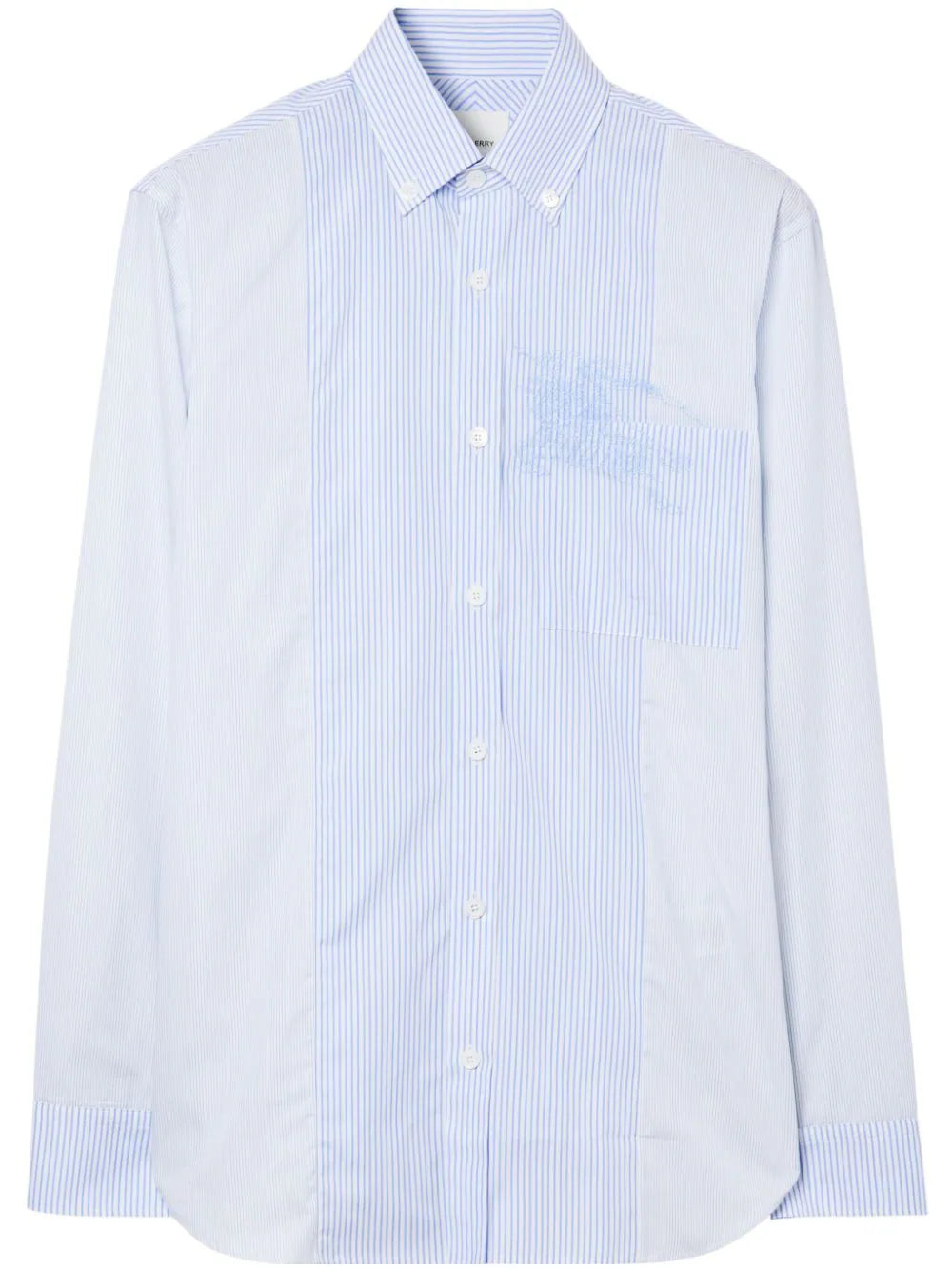 Shop Burberry Ekd Striped Cotton Shirt