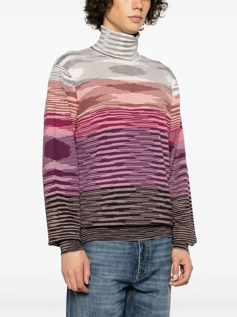 Shop Missoni Intarsia-knit Wool Jumper