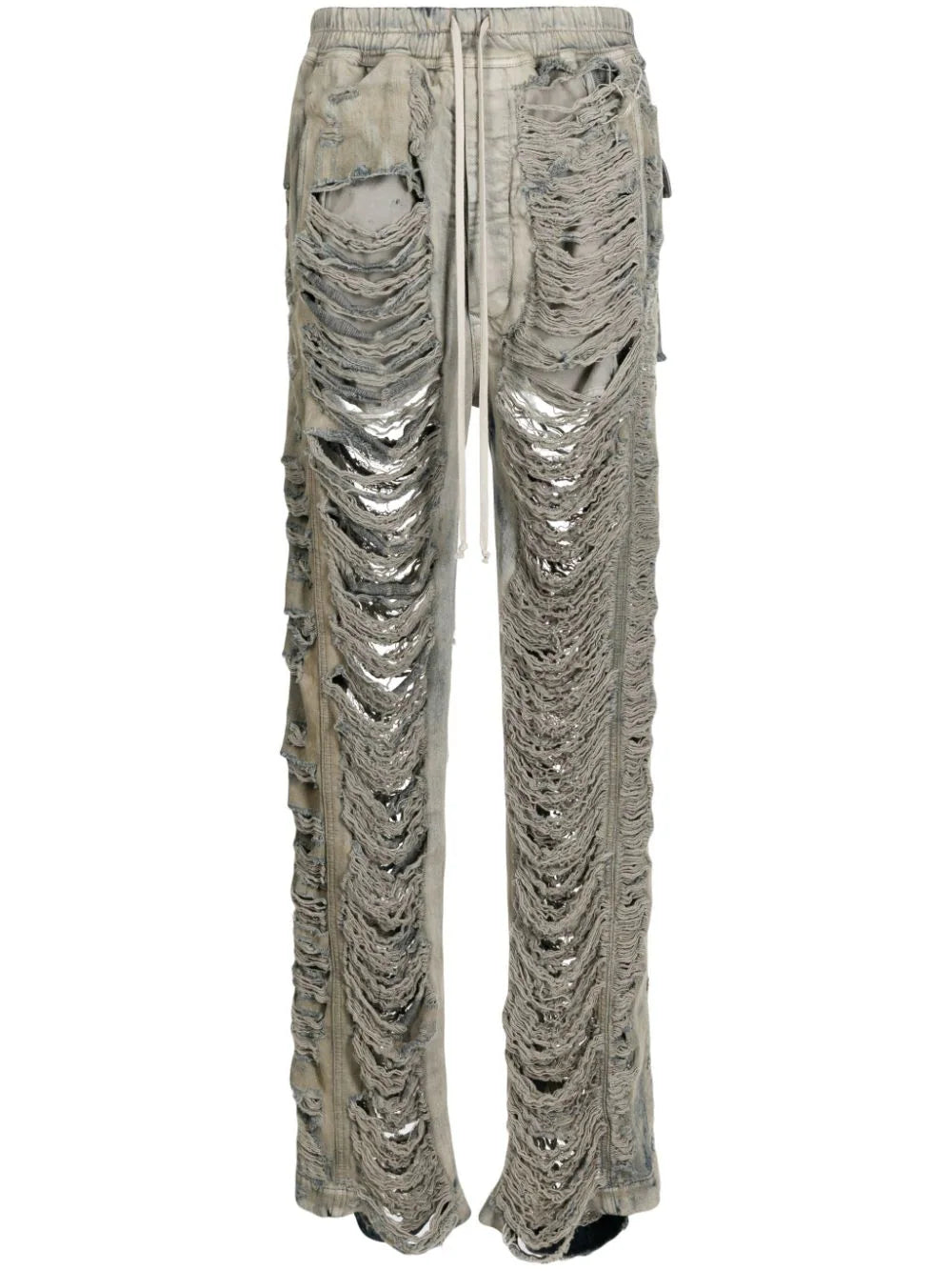 Shop Rick Owens Drkshdw Distressed-effect Wide-leg Trousers