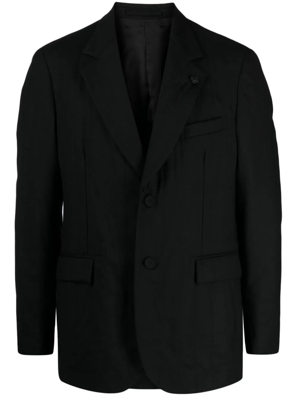 Shop Lardini Flower-charm Single-breasted Blazer