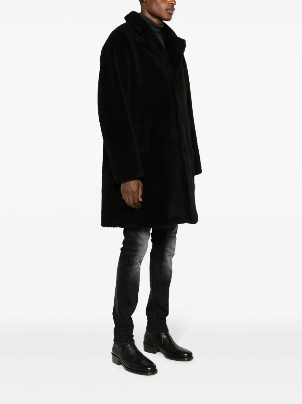 Shop Herno Felted Single-breasted Coat