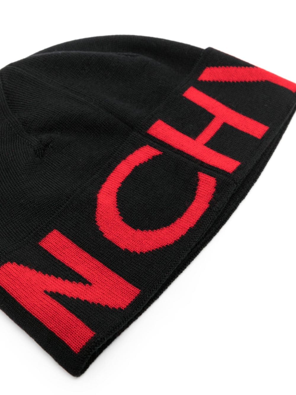 Shop Givenchy Intarsia-knit Logo Wool Beanie