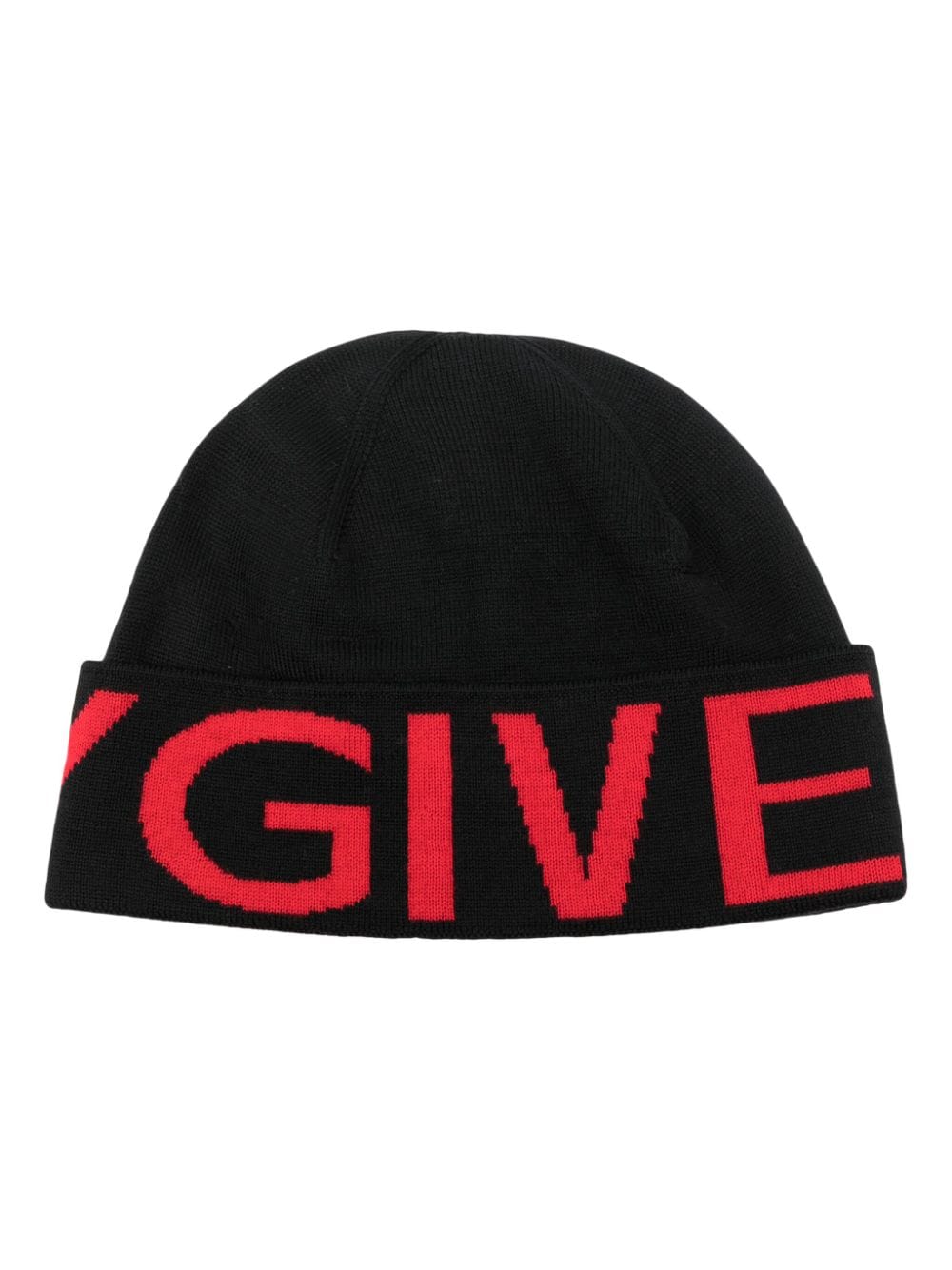 Shop Givenchy Intarsia-knit Logo Wool Beanie