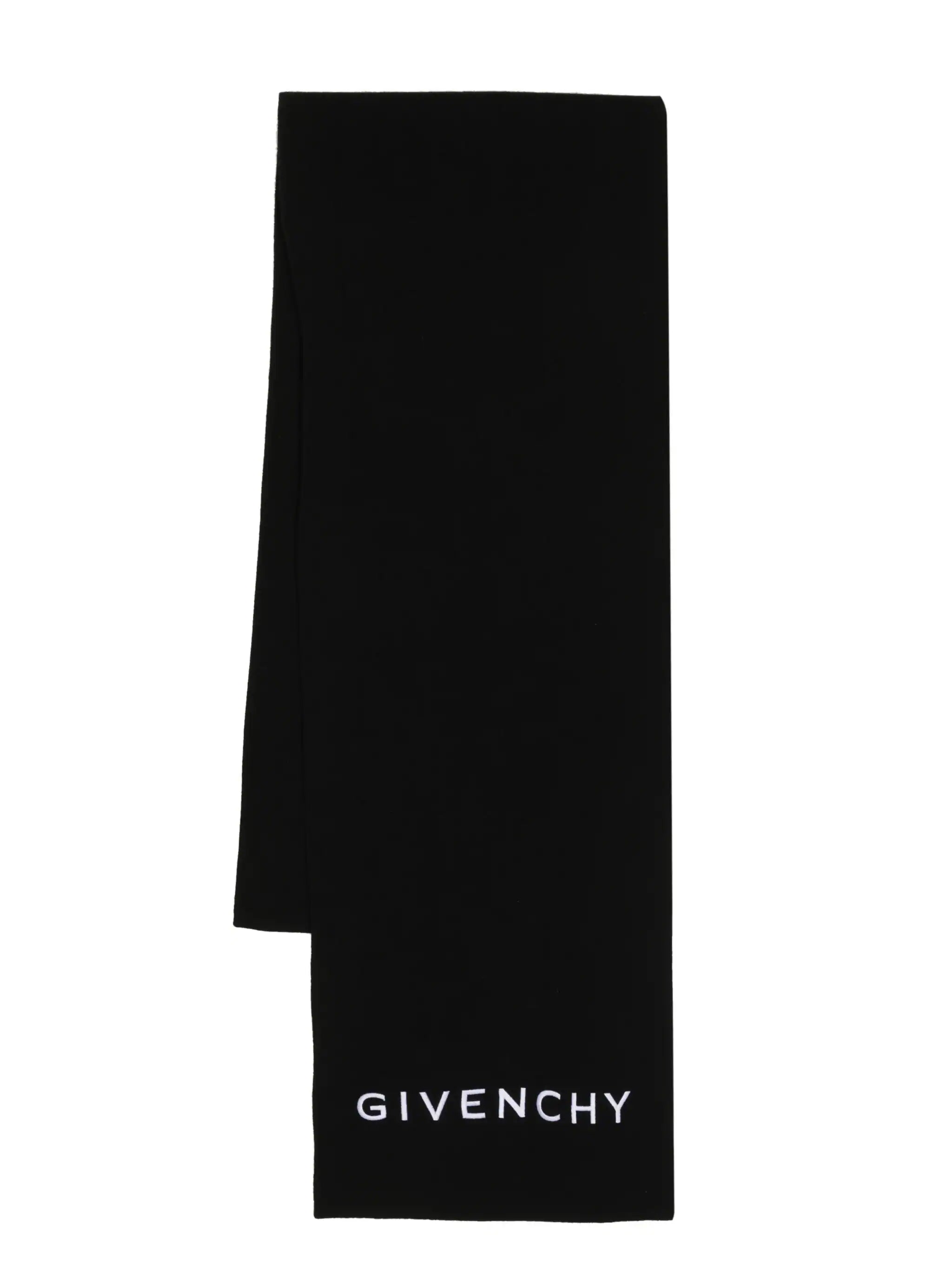 Shop Givenchy Logo-embroidered Knitted Scarf