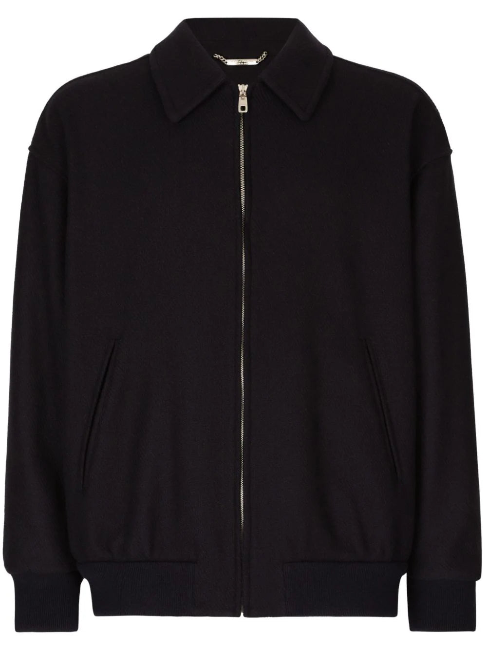 Shop Dolce & Gabbana Logo-plaque Zip-up Bomber Jacket