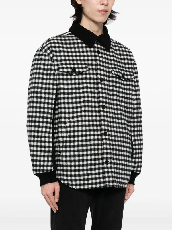 Shop Undercover Gingham-check Flannel Shirt Jacket