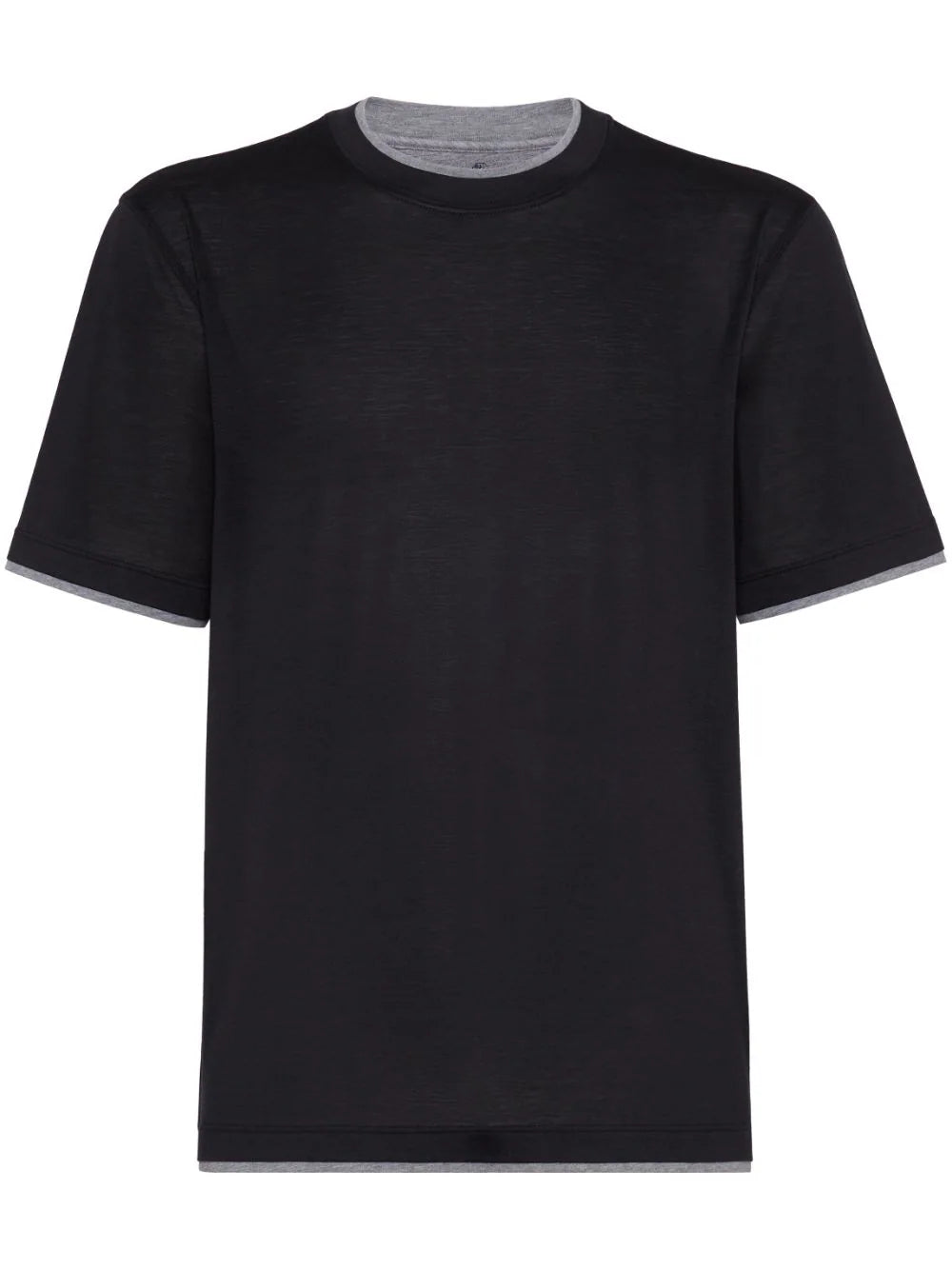 Shop Brunello Cucinelli Layered-effect Silk-cotton T-shirt