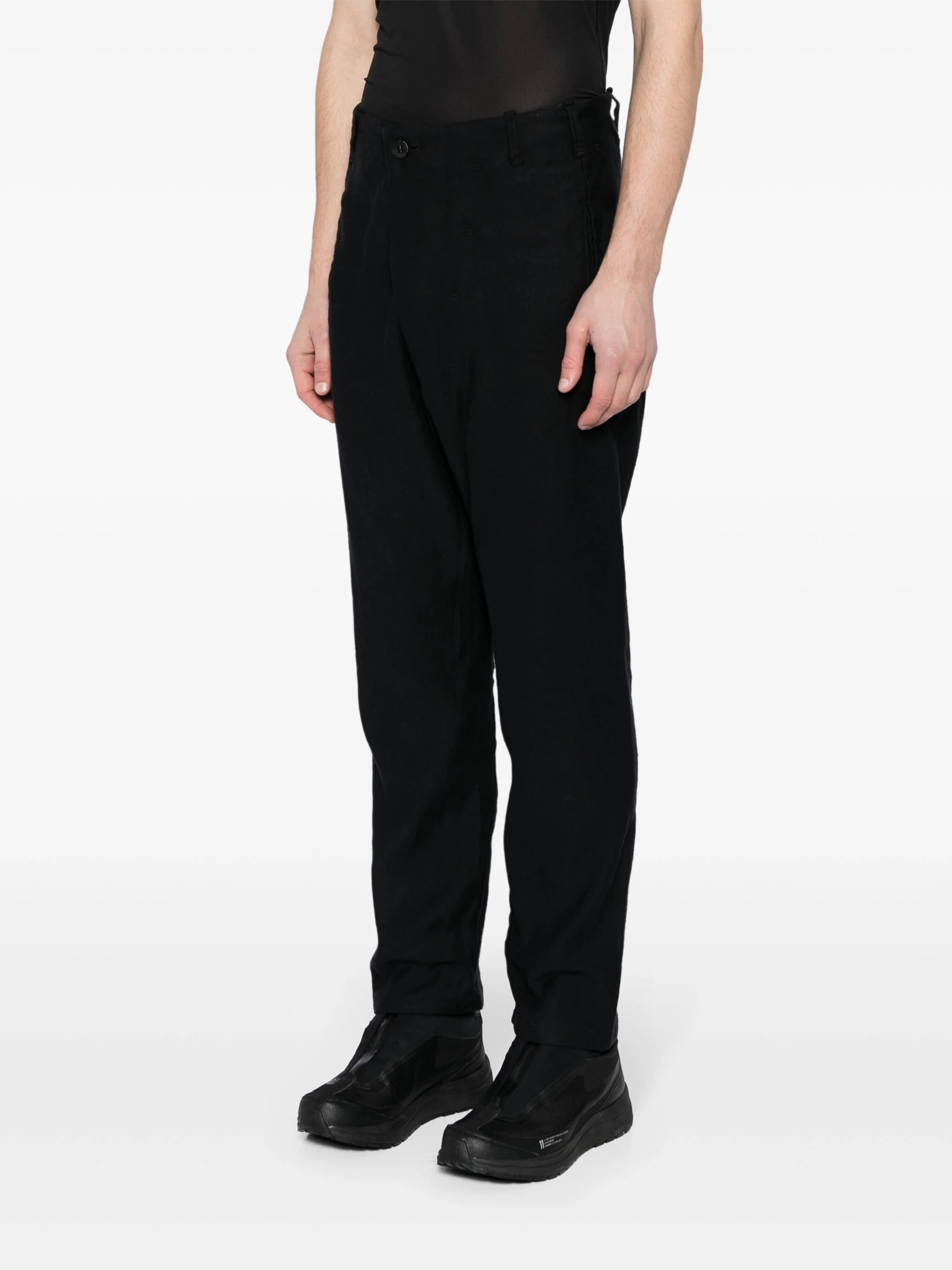 Shop Boris Bidjan Saberi Drop-crotch Asymmetric Trousers