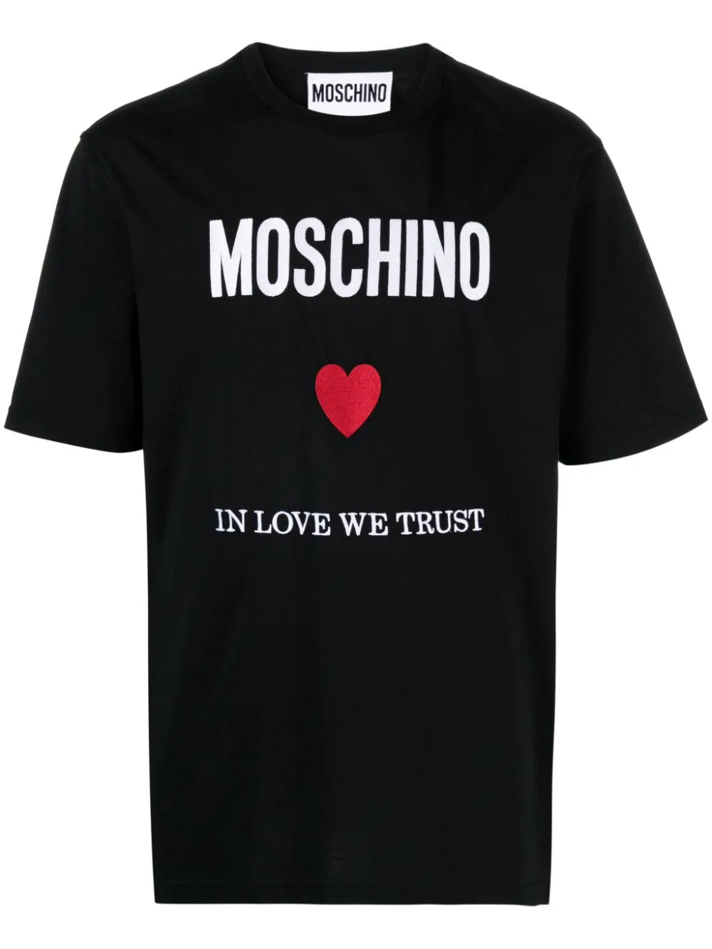 Shop Moschino Logo-embroidered Cotton T-shirt