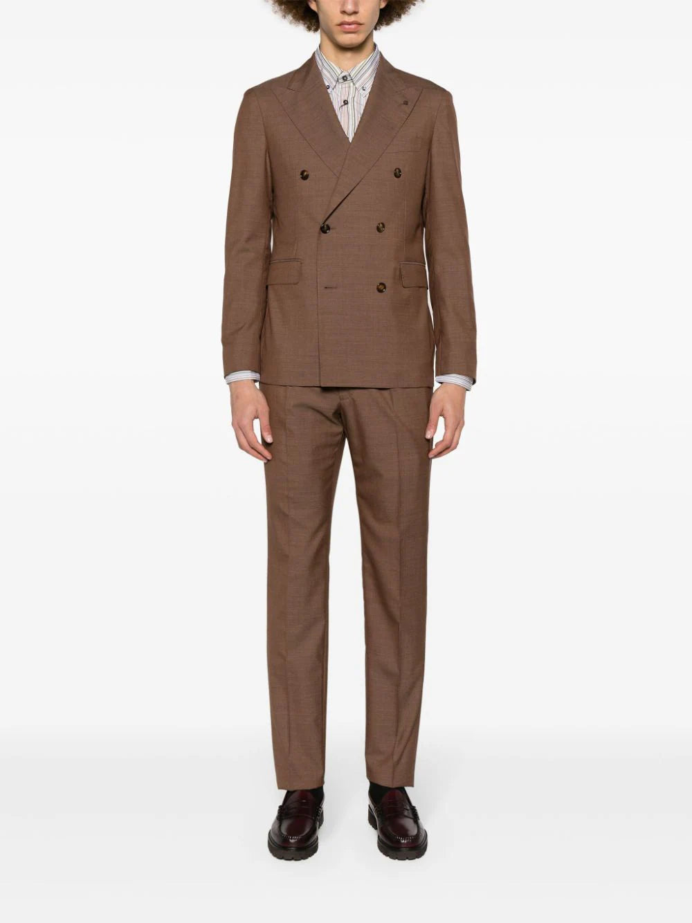 Shop Tagliatore Double-breasted Wool Suit