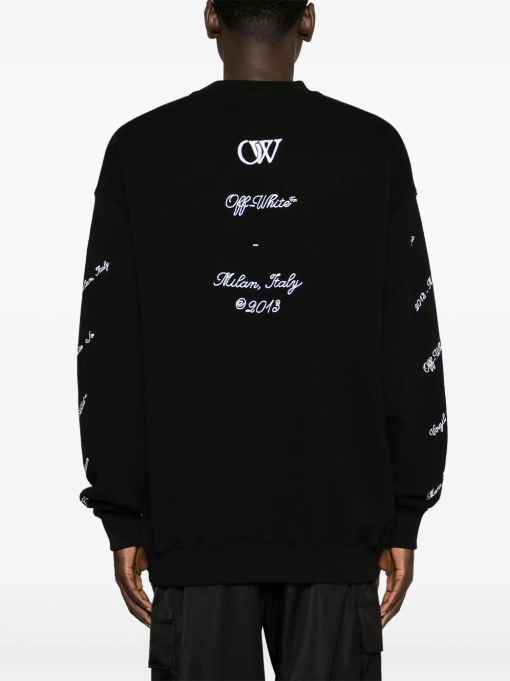 Shop Off-white 23 Logo Skate Cotton Sweatshirt