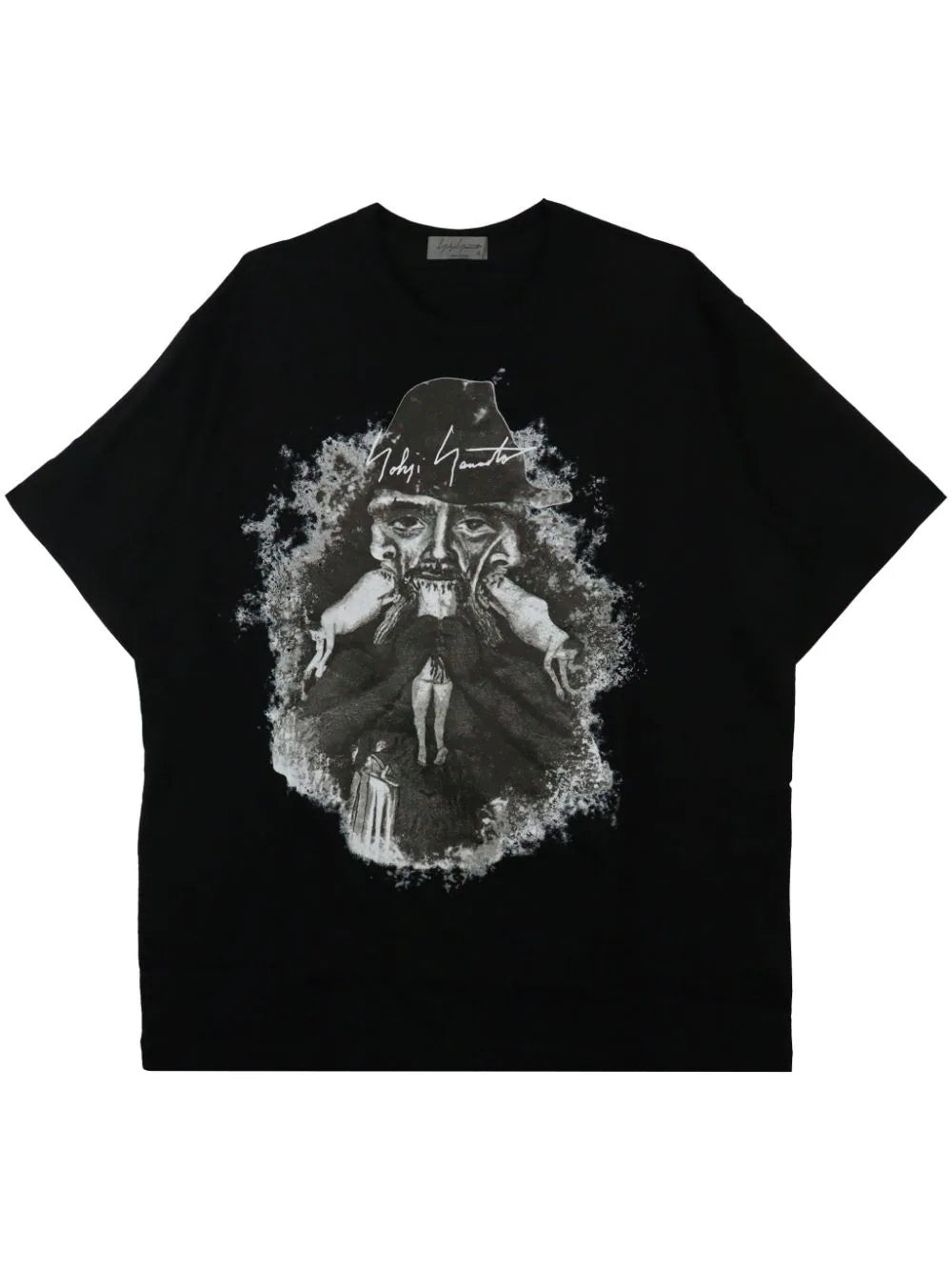 Shop Yohji Yamamoto Graphic-print Cotton T-shirt
