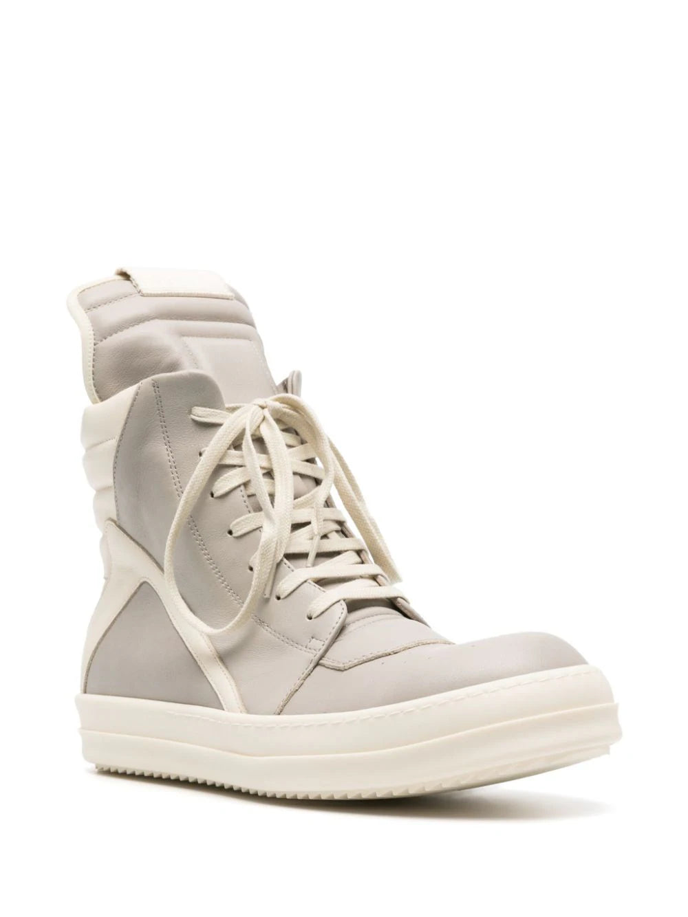 Shop Rick Owens Geobasket High-top Leather Sneakers