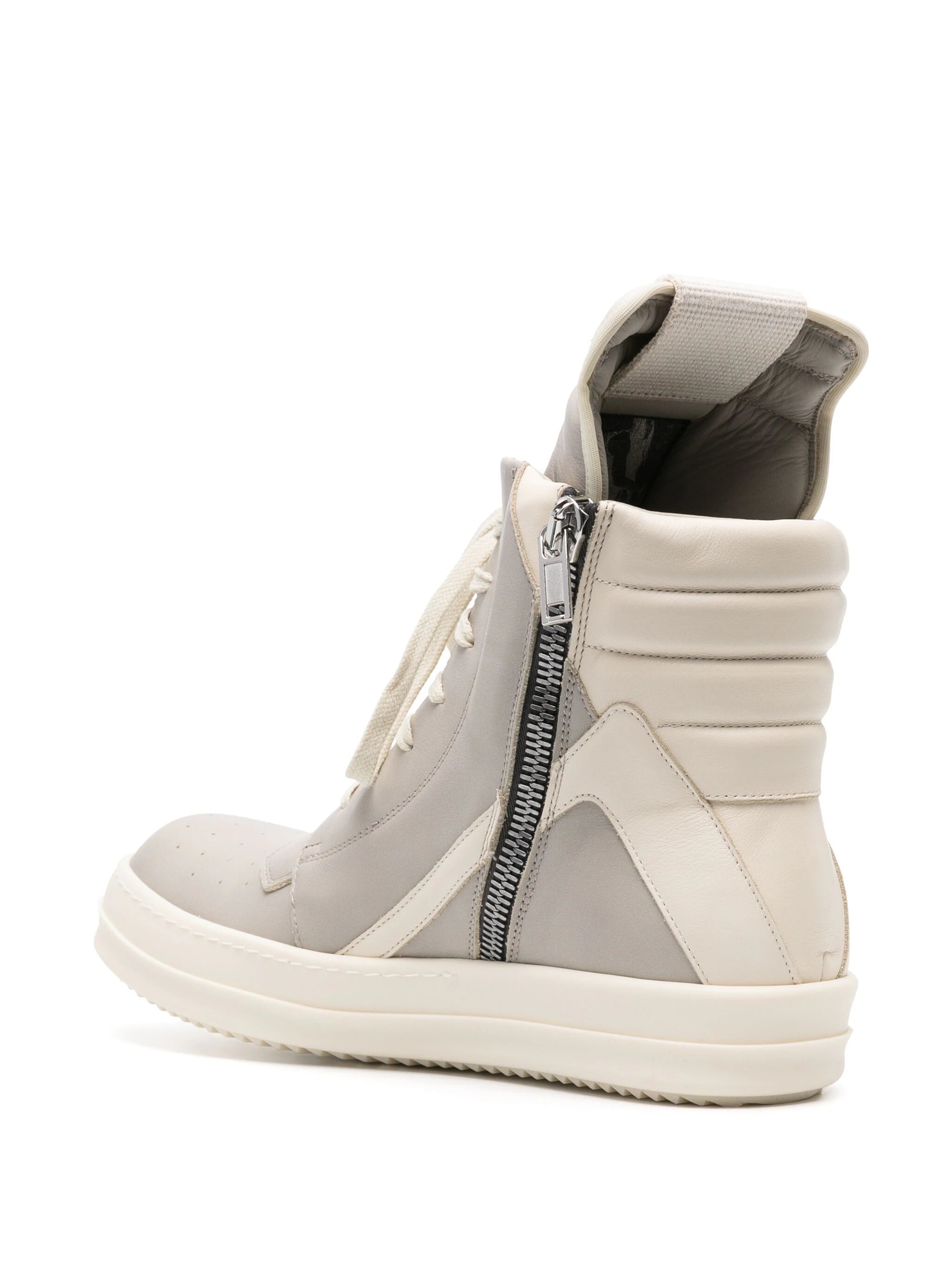 Shop Rick Owens Geobasket High-top Leather Sneakers