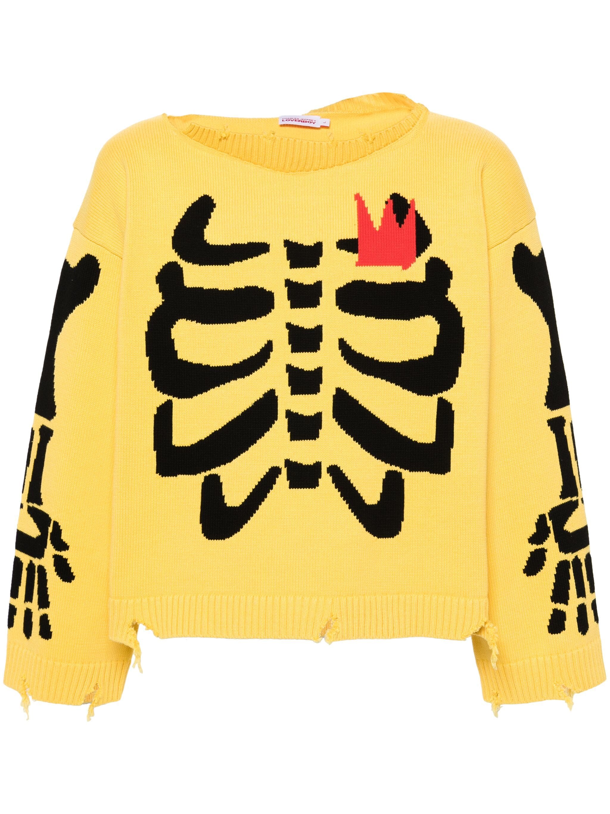 Shop Charles Jeffrey Loverboy Intarsia-knit Jumper