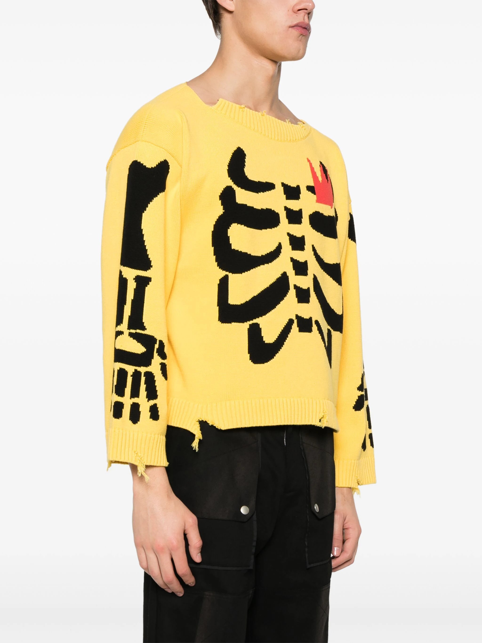 Shop Charles Jeffrey Loverboy Intarsia-knit Jumper