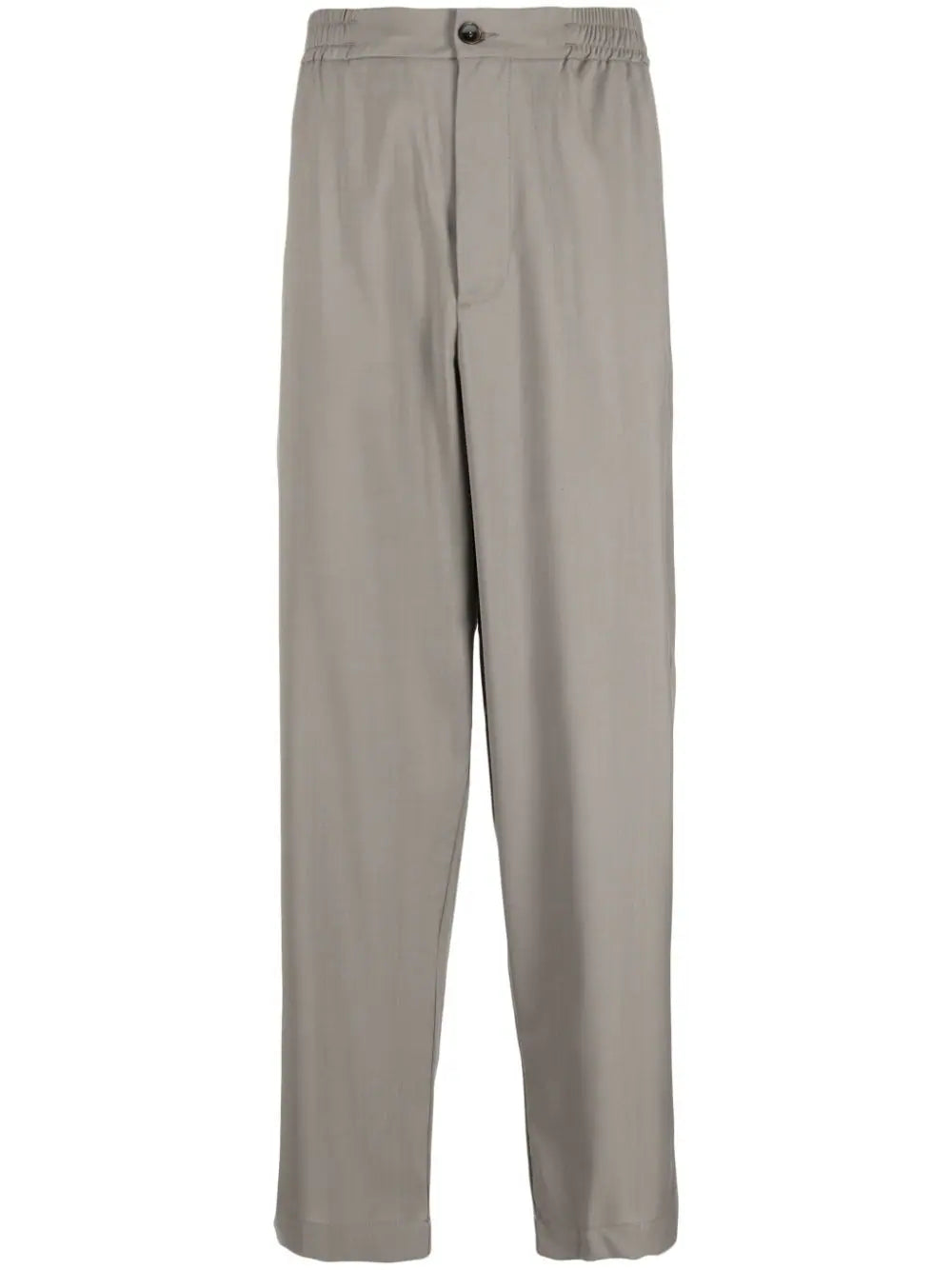 Shop Barena Venezia Elasticated-waistband Straight-leg Trousers