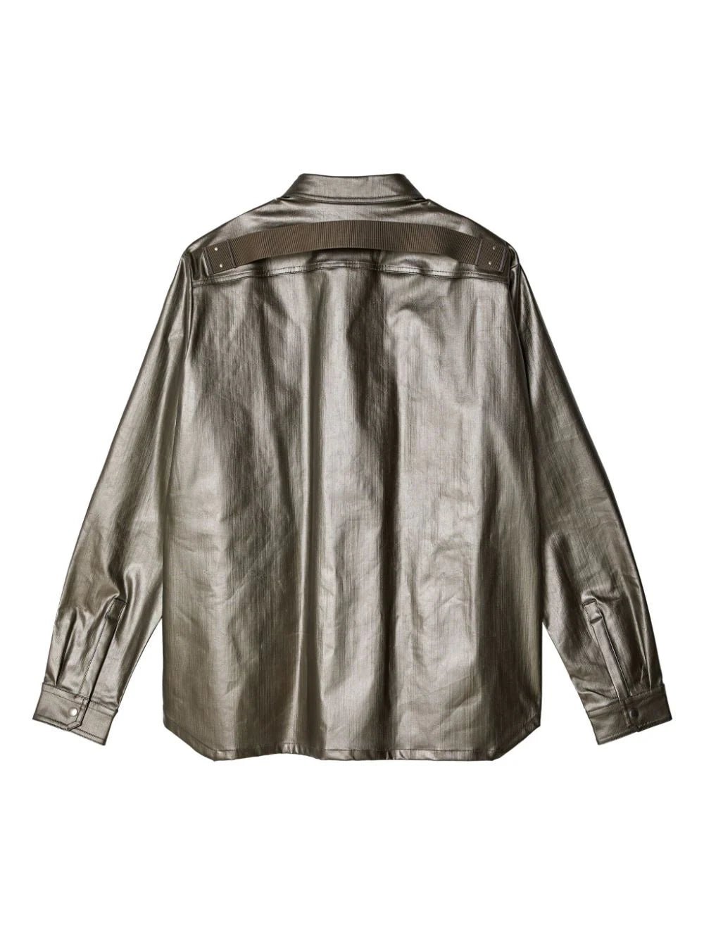 Shop Rick Owens Fogpocket High-shine Shirt Jacket