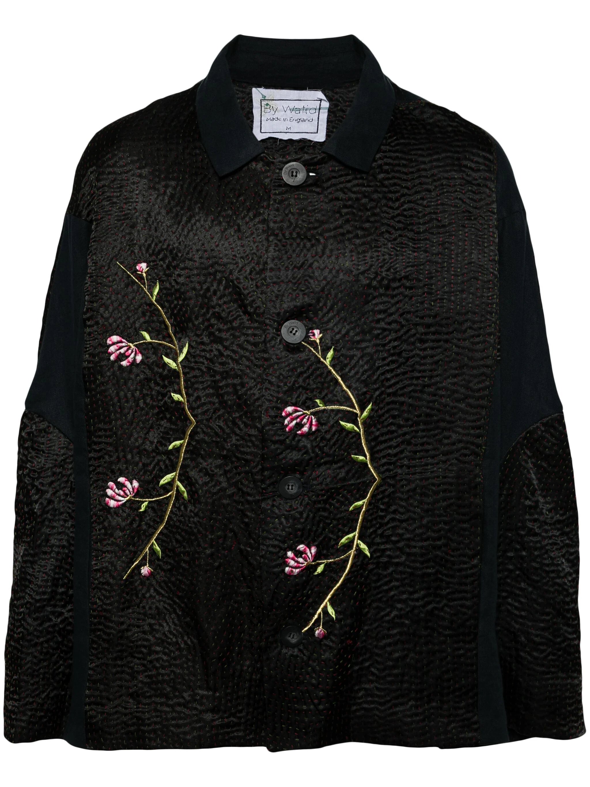 Shop By Walid Embroidered Single-breasted Coat