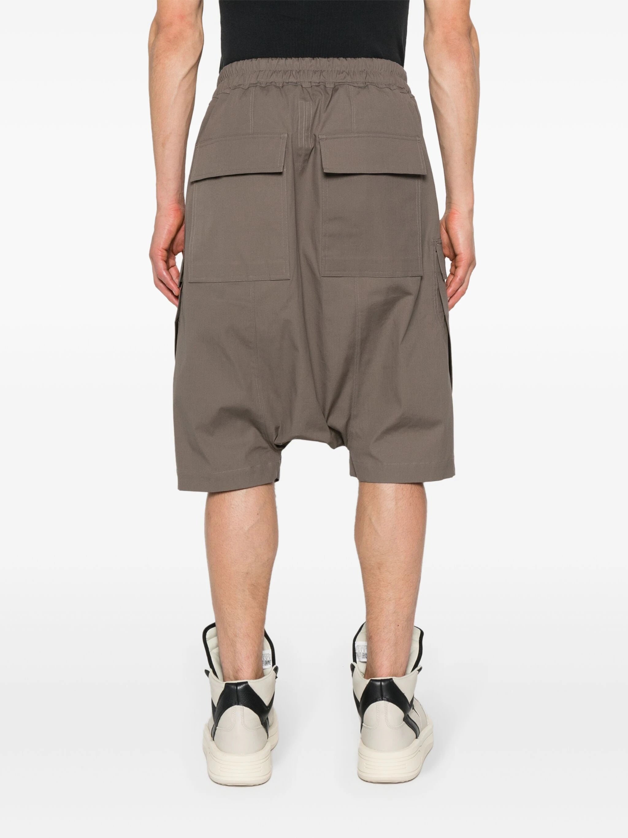 Shop Rick Owens Drop-crotch Cargo Shorts