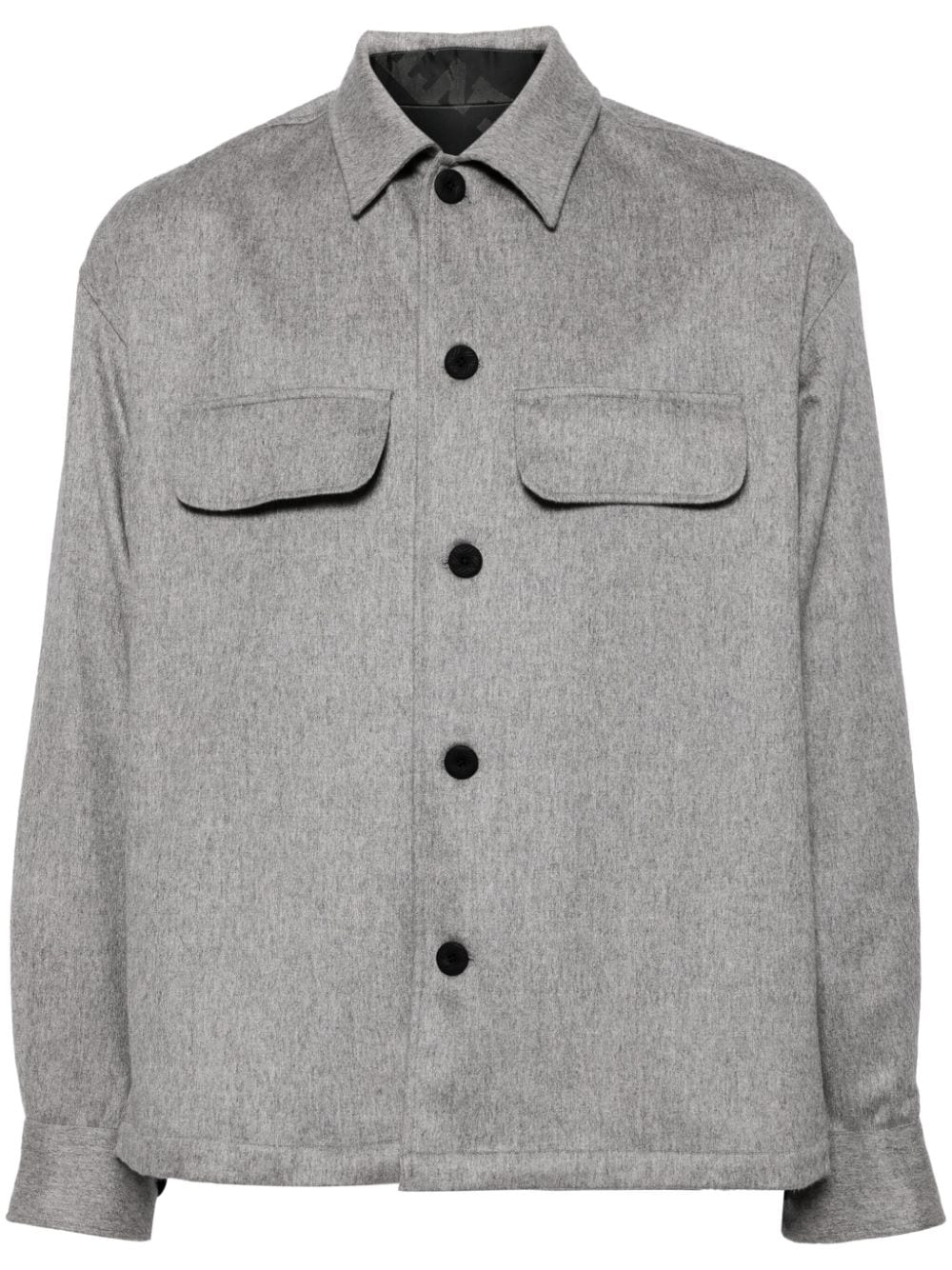 Shop Kiton Felted Cashmere-blend Shirt