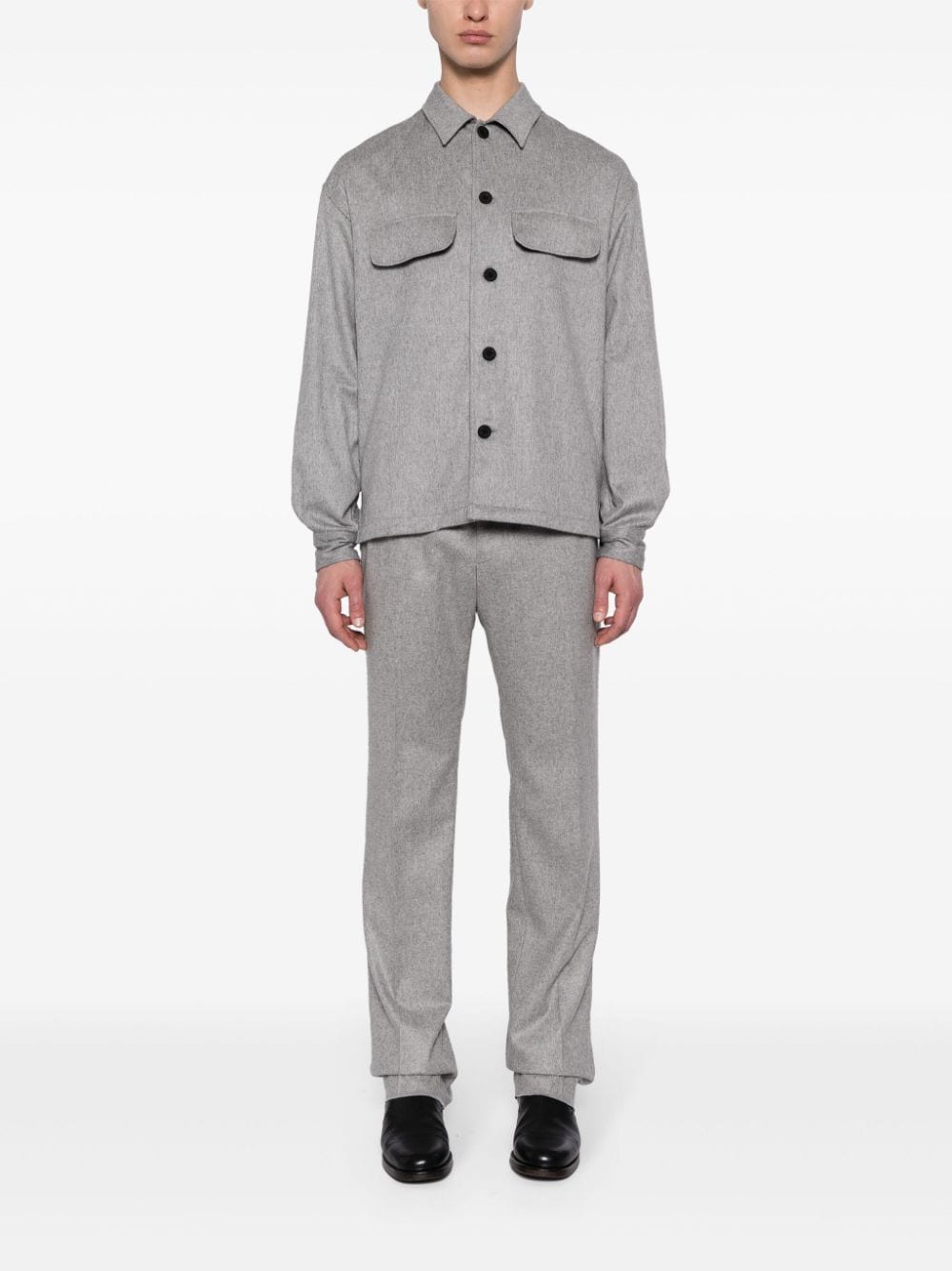 Shop Kiton Felted Cashmere-blend Shirt