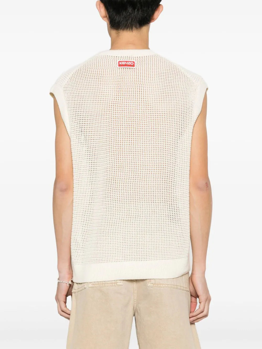 Shop Kenzo Logo-appliqué Cotton Vest