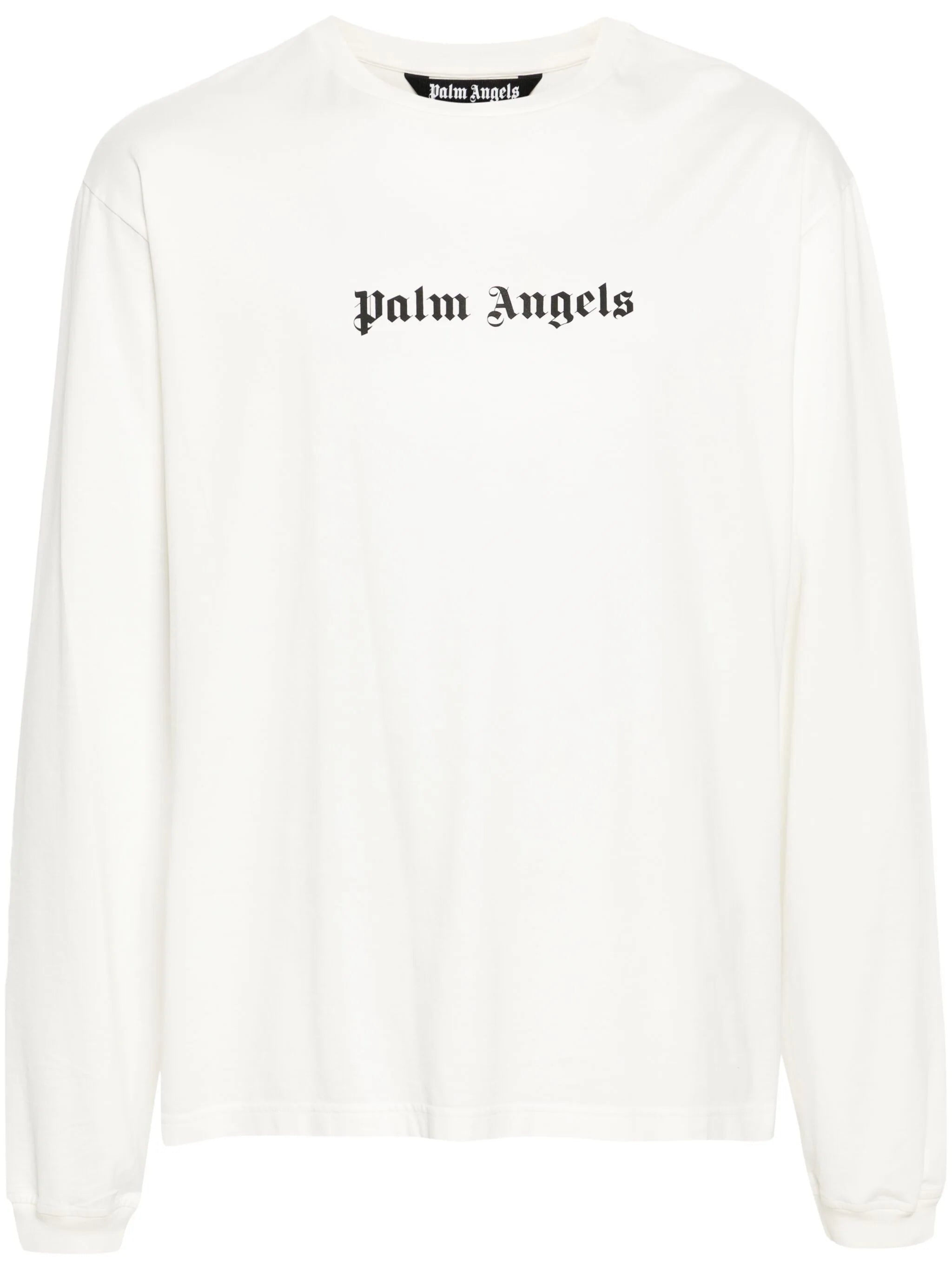 Shop Palm Angels Logo-print Cotton T-shirt