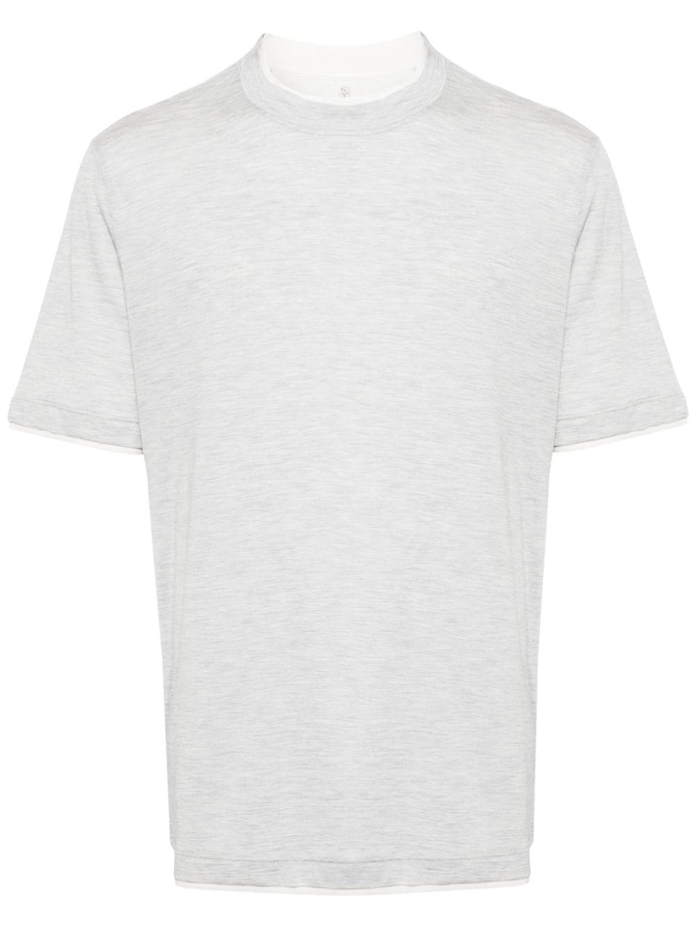 Shop Brunello Cucinelli Layered Cotton T-shirt