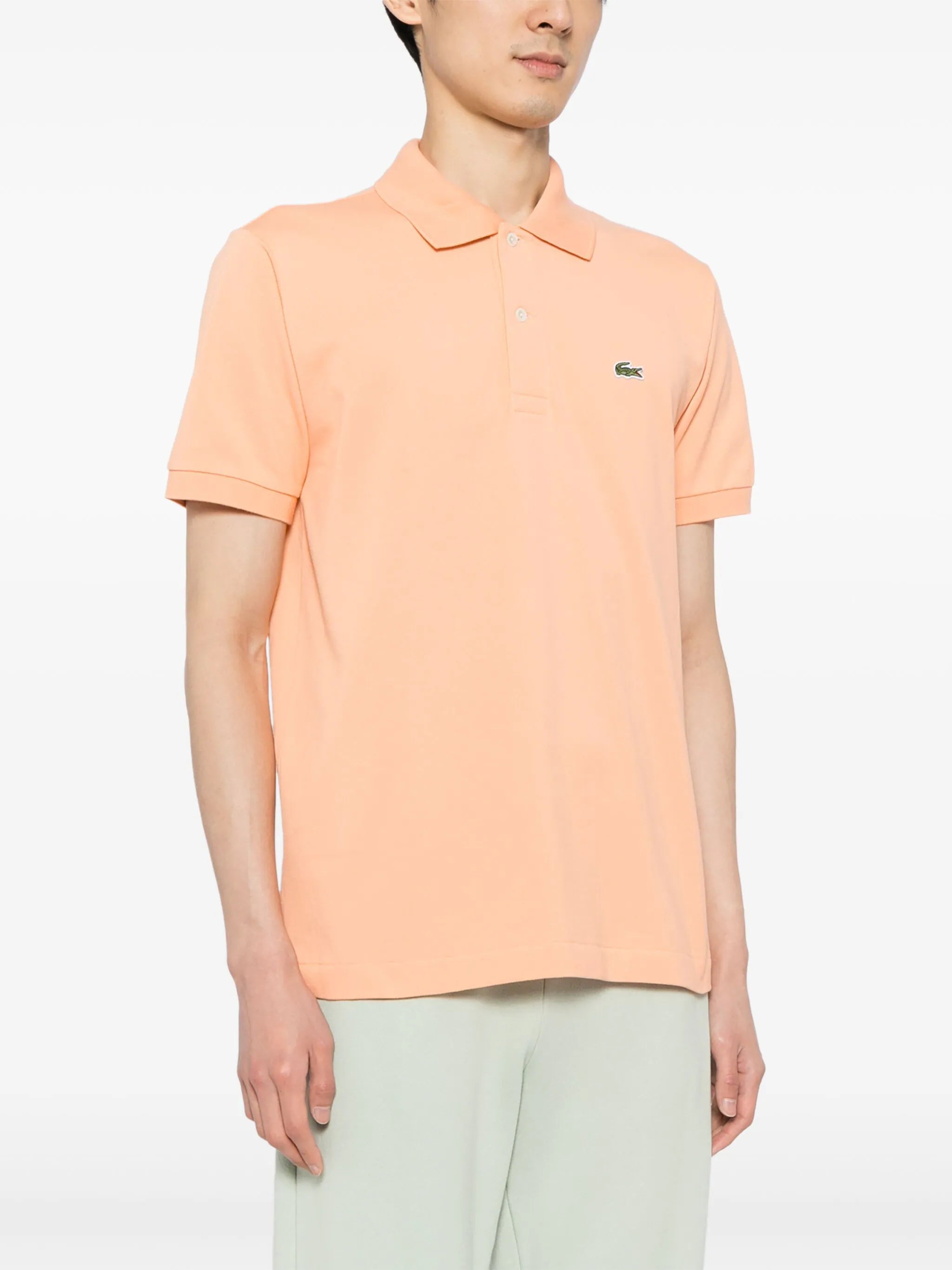 Shop Lacoste Logo-applique Striped Cotton Polo