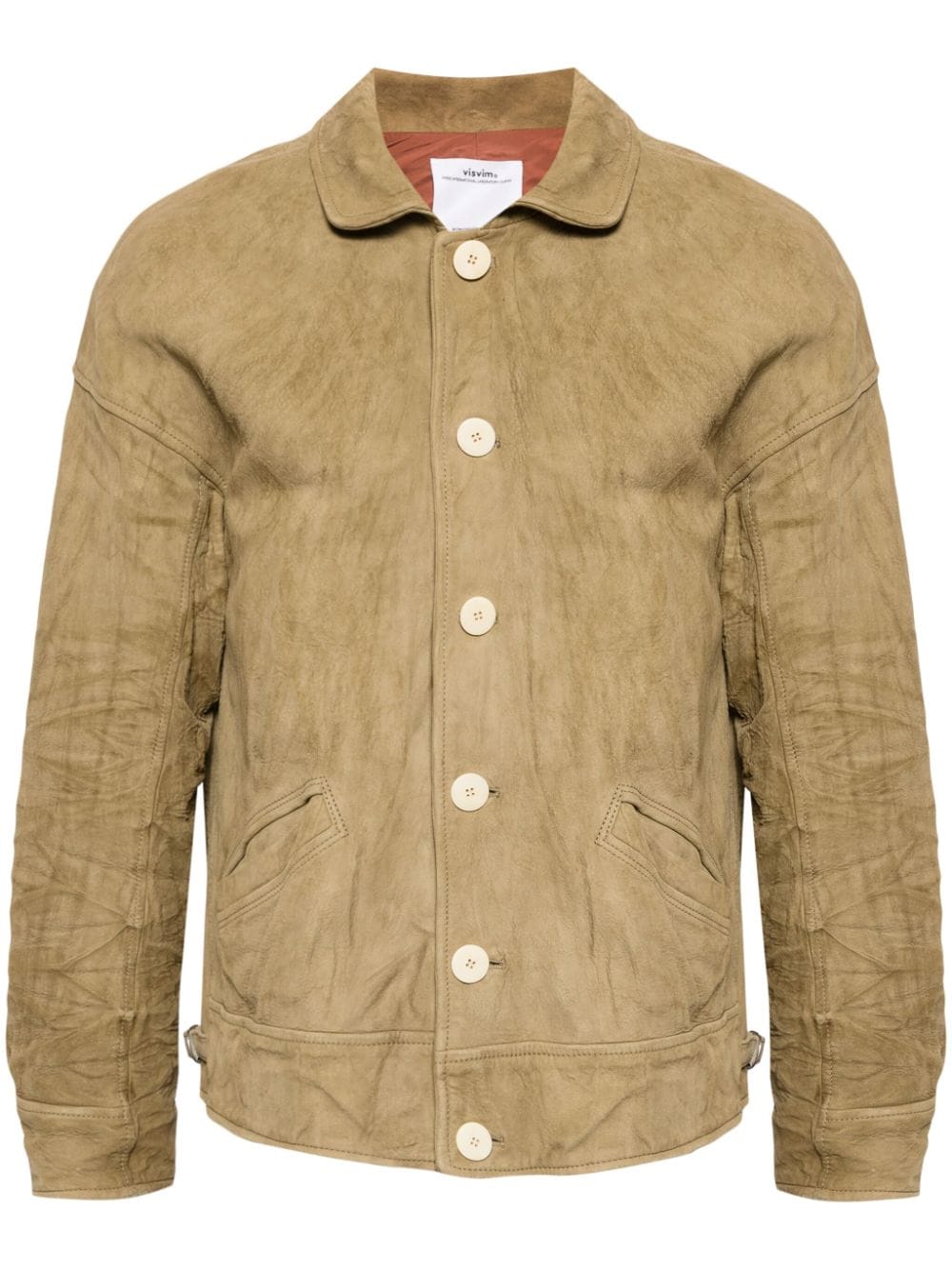 Shop Visvim Eton Leather Jacket