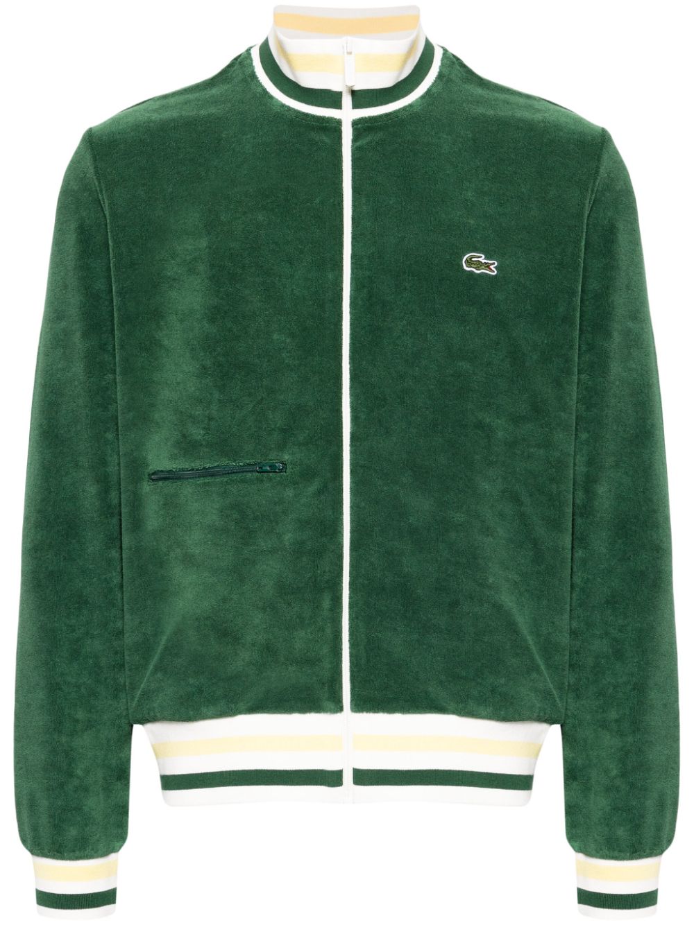 Shop Lacoste Logo-patch Velour Jacket